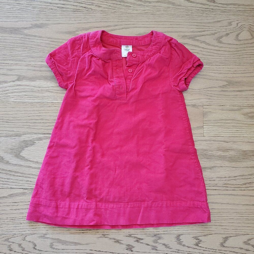 Tucker + Tate Pink Cord Shot Sleeve Dress 2T EUC Layer